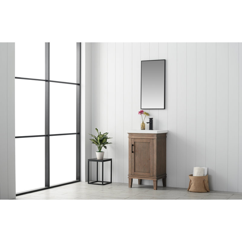 Everly Quinn Reynaldo 20'' Single Bathroom Vanity with Ceramic Top & Reviews Wayfair